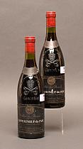 Châteauneuf-du-Pape 1985  -  Mise propriété  -  Deux bouteilles de vin
