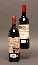Lot de vins divers : deux bouteilles