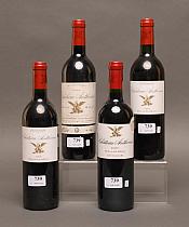 Lot de vins divers : quatre bouteilles  -  Moulis-en-Médoc