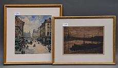 Une aquarelle et une eau-forte