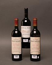 Lot de vins divers : trois bouteilles