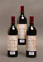 Château Branaire 1985  -  Mise château  -  Trois bouteilles de vin