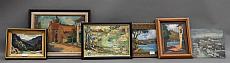 Lot de six peintures